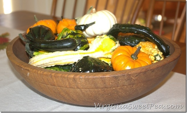Gourds in a Wooden Bowl