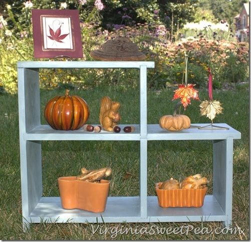 Shelves Styled for Fall