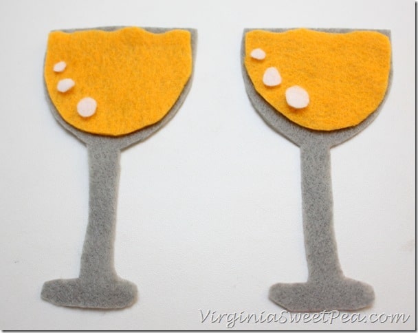 Wine Ornament Felt Pieces