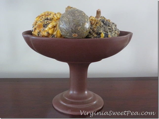 Dried Gourds in Vintage Vase