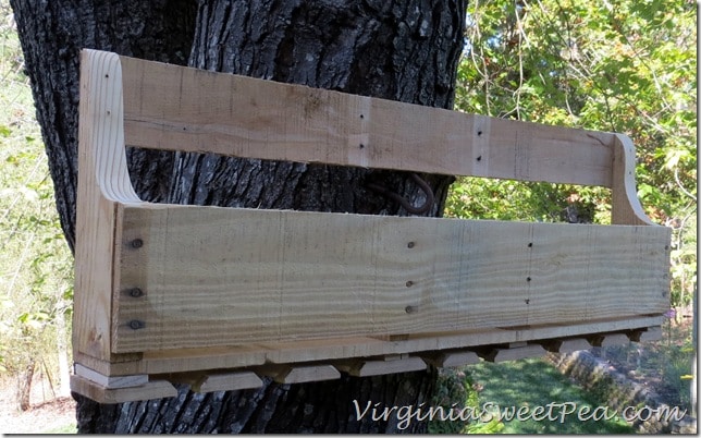 Pallet Wine Rack Before Staining