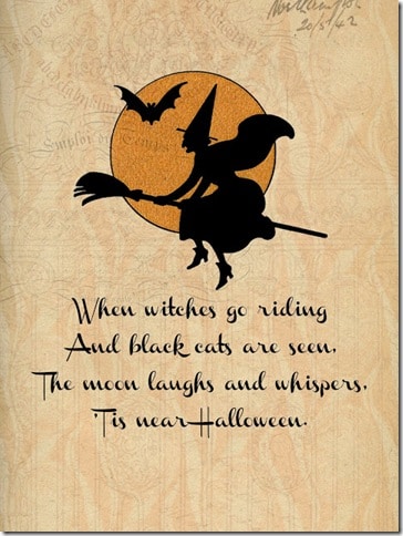 Halloween Printable - Witches go riding