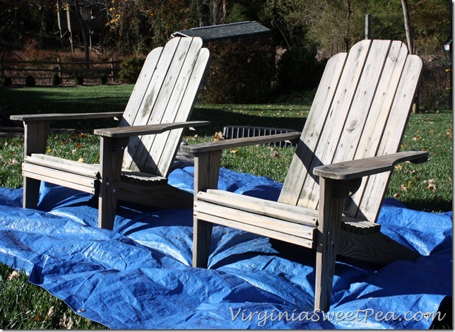 Chairs after scrubbing