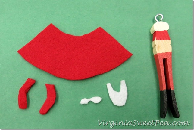 Clothespin Santa Ready to Assemble