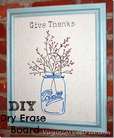 DIY Dry Erase Board by virginiasweetpea.com