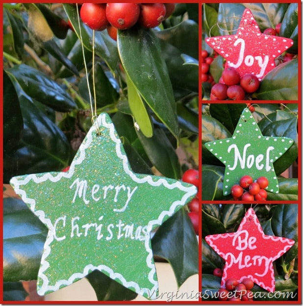 Glitter Mod Podge Painted Christmas Ornaments