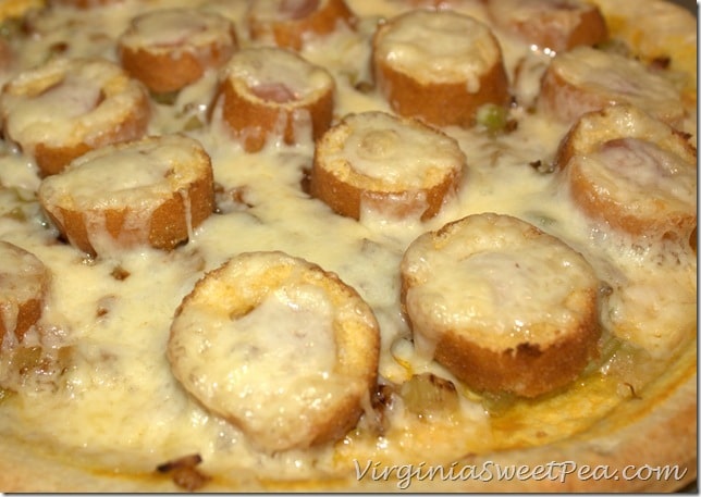 Corn Dog Pizza - Hot out of the oven #GetCorny #cbias