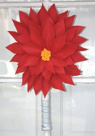 Racketball Racket to a Poinsettia Wreath