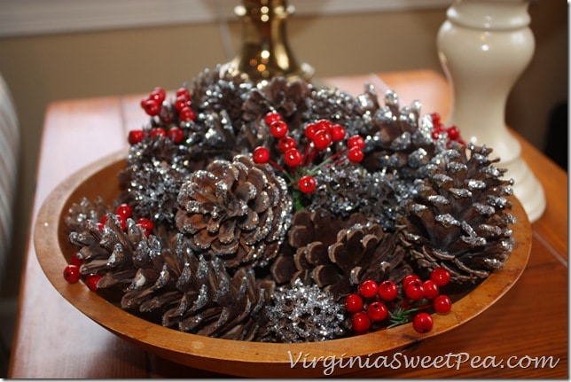 Glittered Pinecones