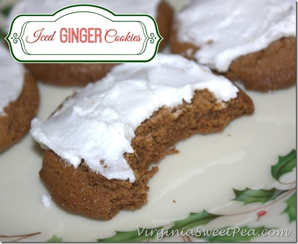 Iced Ginger Cookies by virginiasweetpea.com