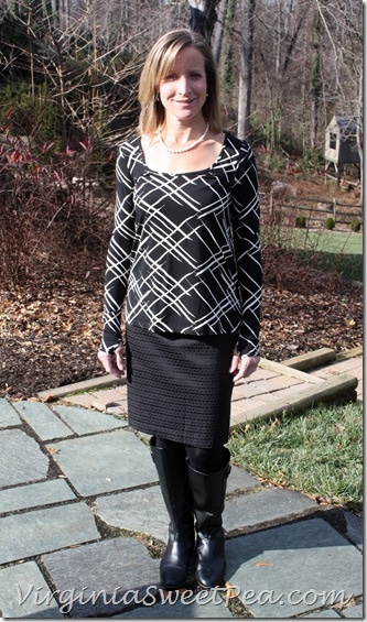 Stitch Fix Black Shirt and Black Skirt