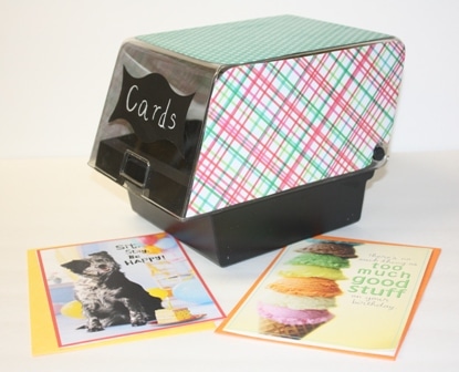 Upcycled Greeting Card Storage Box