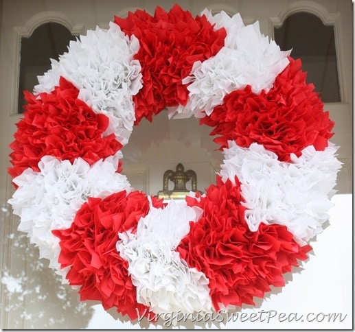 Paper Napkin Chevron Wreath