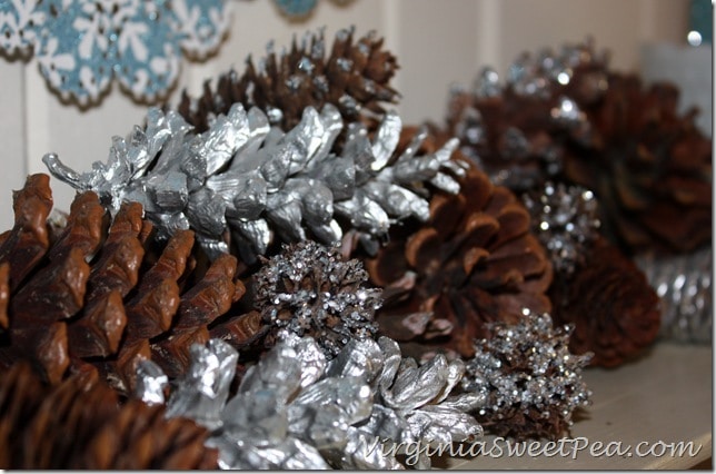 Pinecones on Mantel