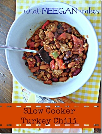 Slow Cooker Turkey Chili by What Meegan Makes