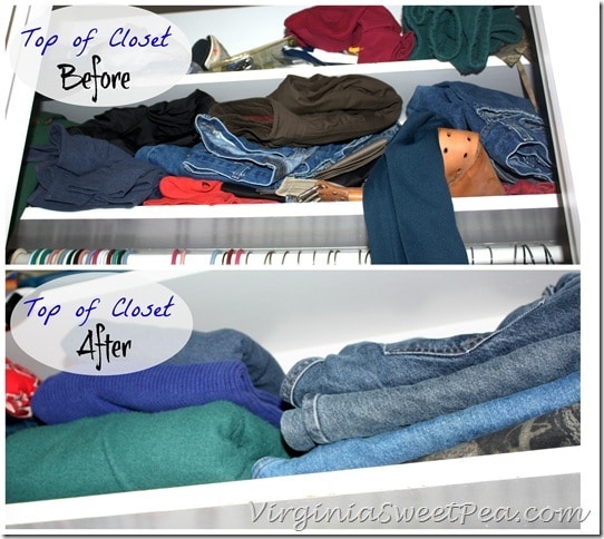 Top of Closet Before and After