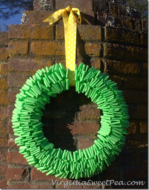 Crepe Paper Wreath for Spring