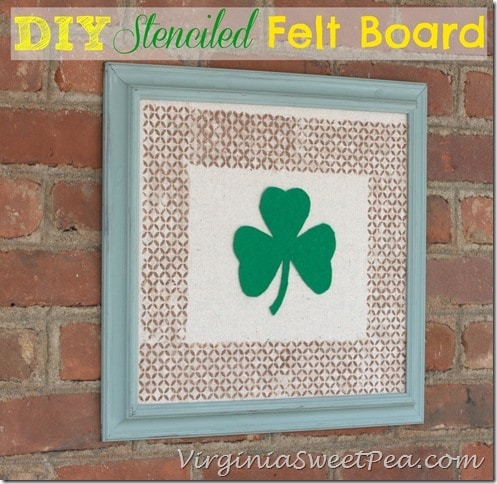 DIY Stenciled Felt Board by virginiasweetpea.com