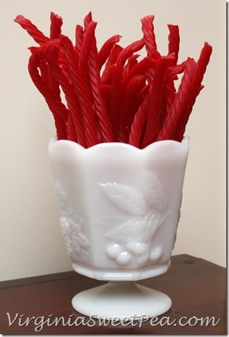 Twizzlers in Thrift Store Vase