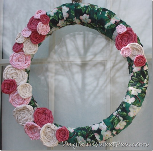 Rolled Flower Spring Wreath