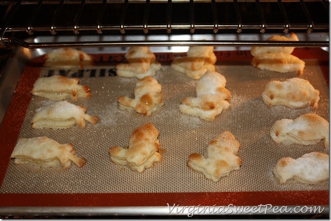 Puff Pastry Cookies in Oven