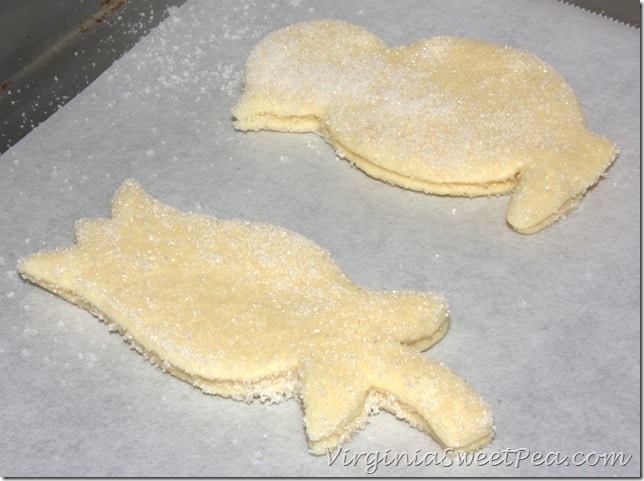 Puff Pastry Cookies on Baking Sheet