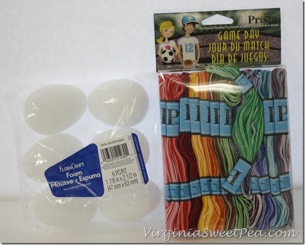 Supplies for Friendship Bracelet Eggs