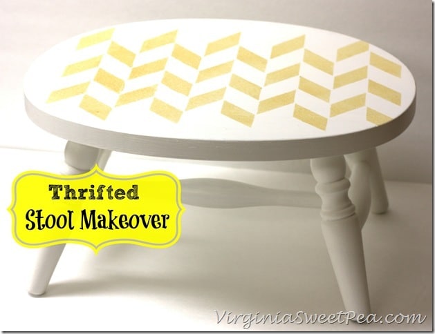 Thrifted Stool Makeover by virginiasweetpea.com