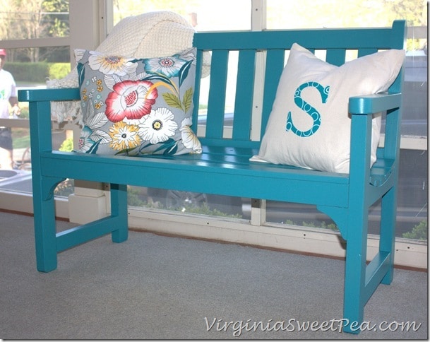 Garden Bench Makeover by virginiasweetpea.com