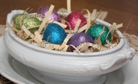 Glittered Easter Eggs