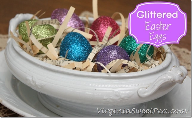 Glittered Easter Eggs by virginiasweetpea.com