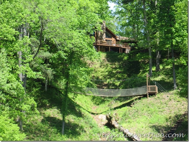 House with Swinging Bridge at Smith Mountain Lake