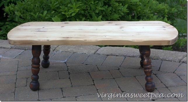 Coffee Table Makeover with Sanded Top