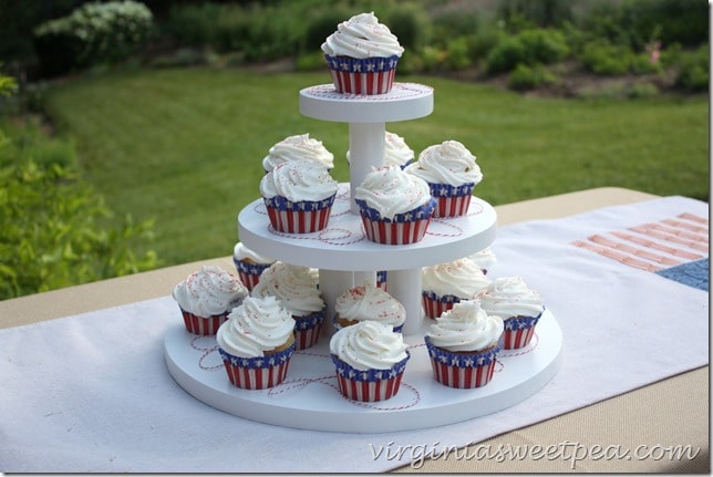 DIY Cupcake Stand in Use