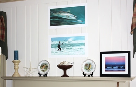 Beach Inspired Summer Mantel