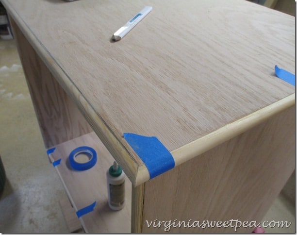 How to Make a Dresser - Adding Trim to the Sides