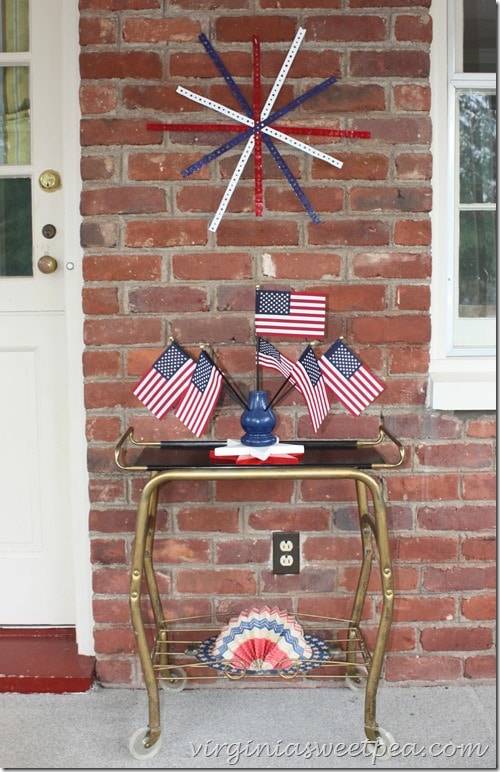 Patriotic Industrial Star on Porch