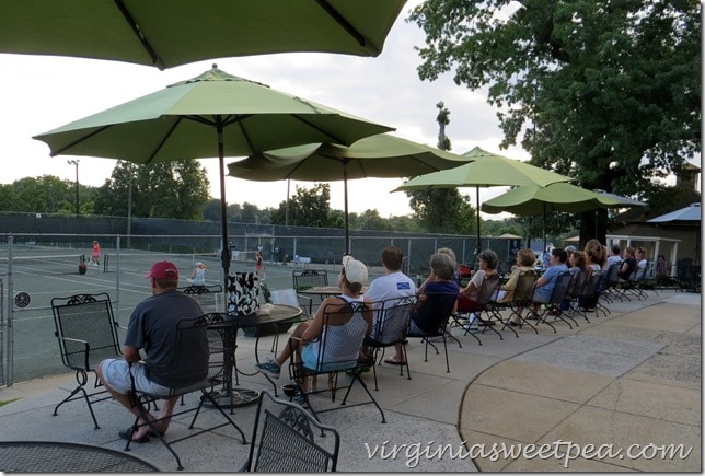 Watching tennis at OCC