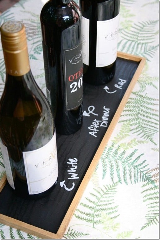 Dream Green DIY Chalkboard Wine Tray