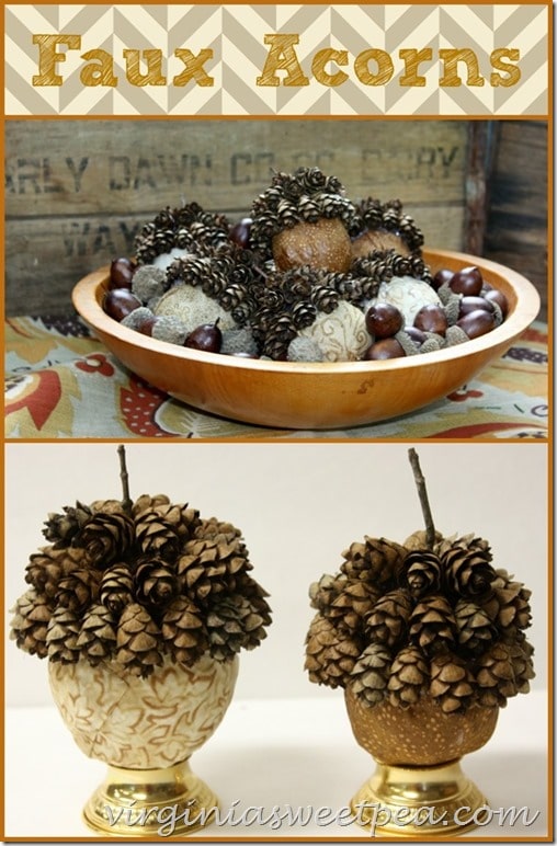 DIY Faux Acorns by virginiasweetpea.com