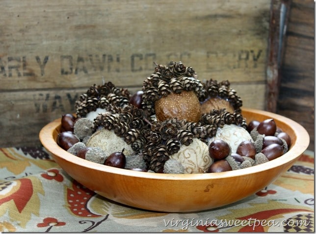 Faux Acorns in Bowl3