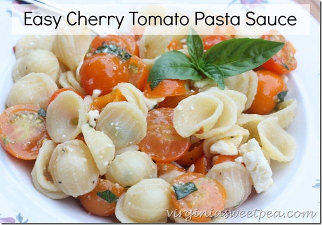 Cherry Tomato Pasta Sauce by virginiasweetpea.com