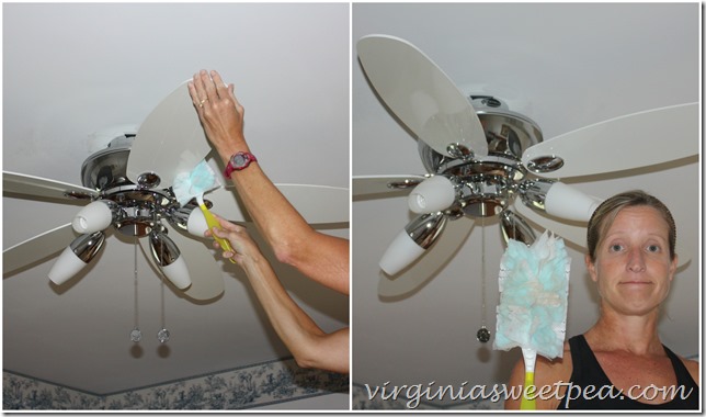Cleaning the Ceiling fan with Swiffer #SwifferEffect #BigGreenBox