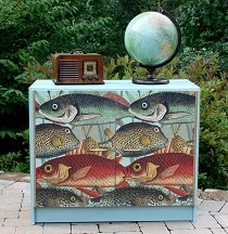 Media Cabinet Makeover with Decoupage