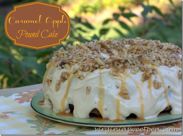 Caramel Apple Pound Cake by virginiasweetpea.com