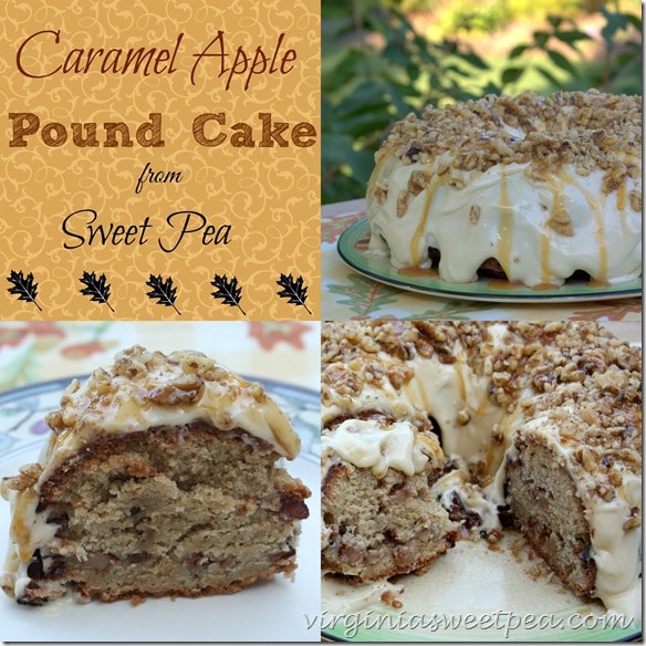 Caramel Apple Pound Cake from virginiasweetpea.com