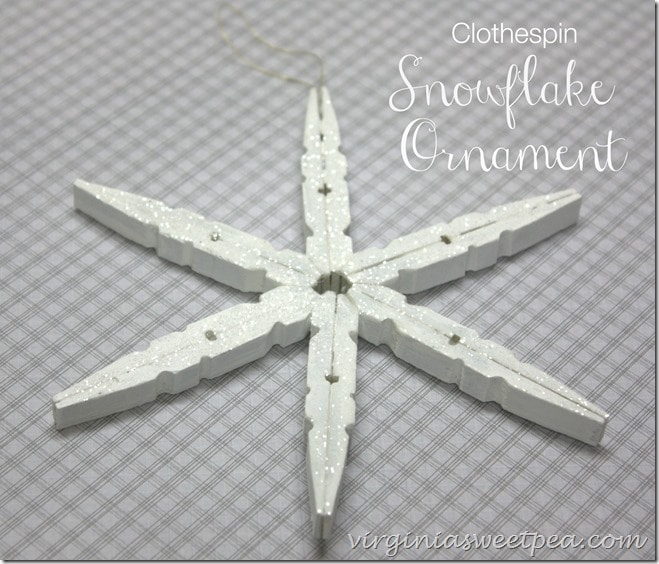Clothespin Snowflake Ornament by virginiasweetpea.com Clothespin Snowflake Ornament by virginiasweetpea.com