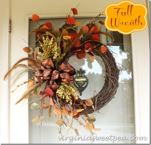 Fall Wreath 2014 by virginiasweetpea.com #fall #BestofDIY