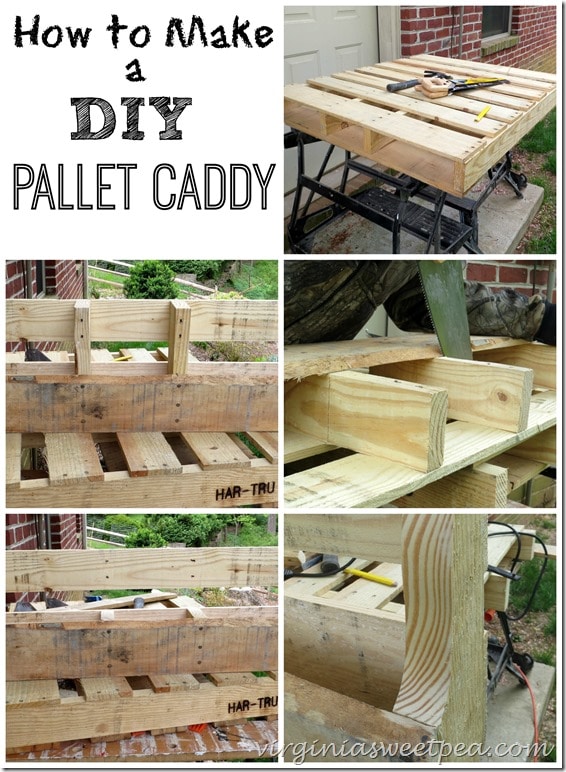 How to Make a DIY Pallet Caddy by virginiasweetpea.com