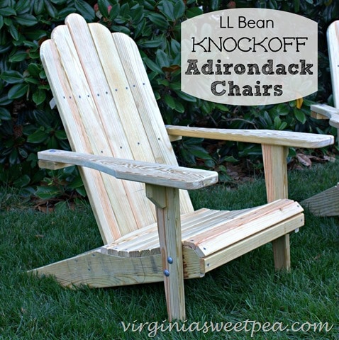 L L Bean Knockoff Adirondack Chairs - Sweet Pea